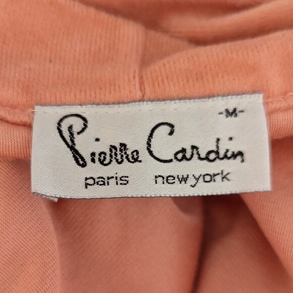 Vintage 1970s Apricot Peach Velour Wrap Robe M - Picture 4 of 11